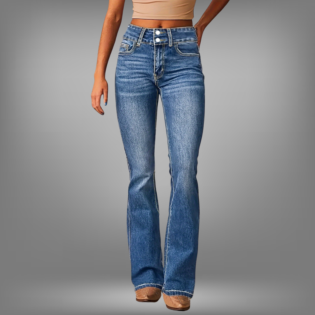 Linde™ | Højtaljede Dame Flared Jeans til Foråret