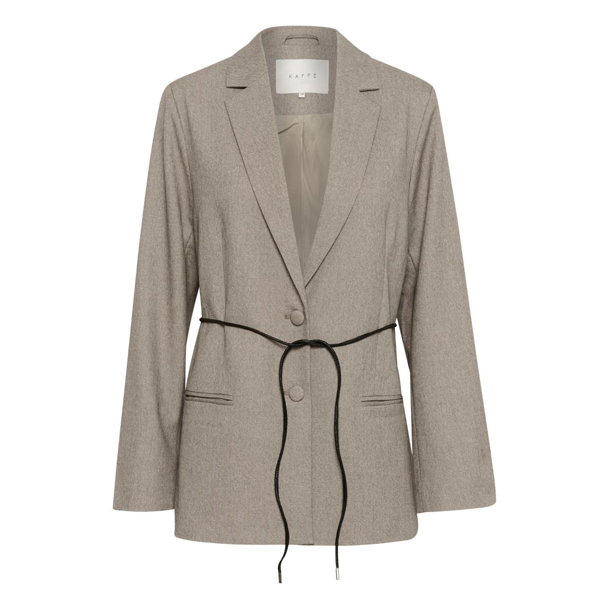 Freja™ | Elegant Feather Grey Blazer