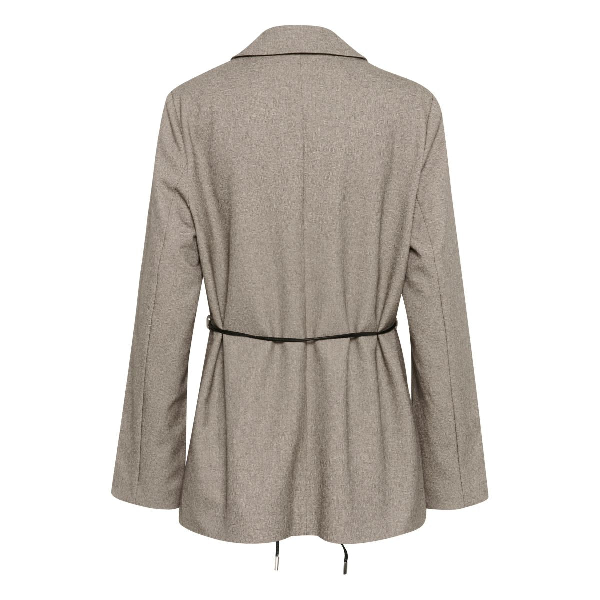 Freja™ | Elegant Feather Grey Blazer