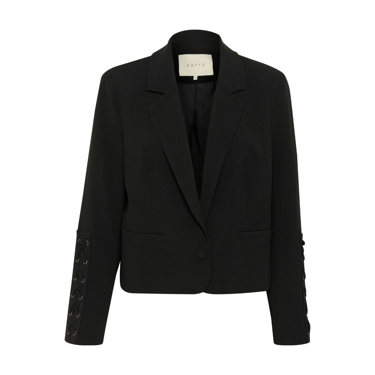 Ella™ | Kort Sort Blazer med Elegante Detaljer