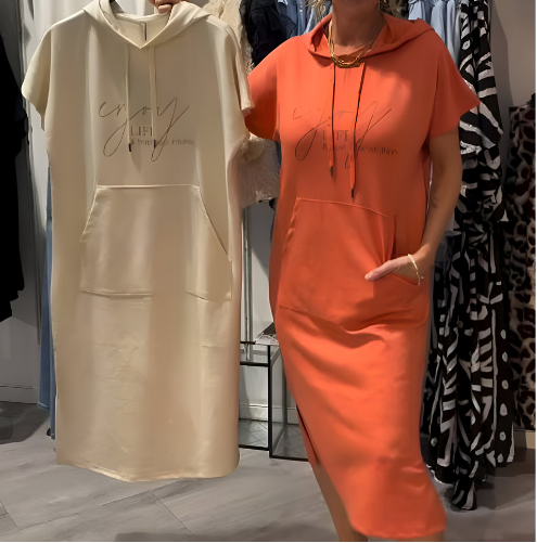 Ebba™ | Ledig kjole med hætte