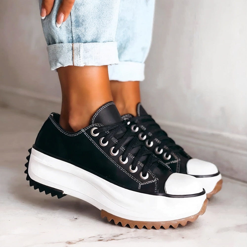 Elisa™ - Platform Sneakers i Læder