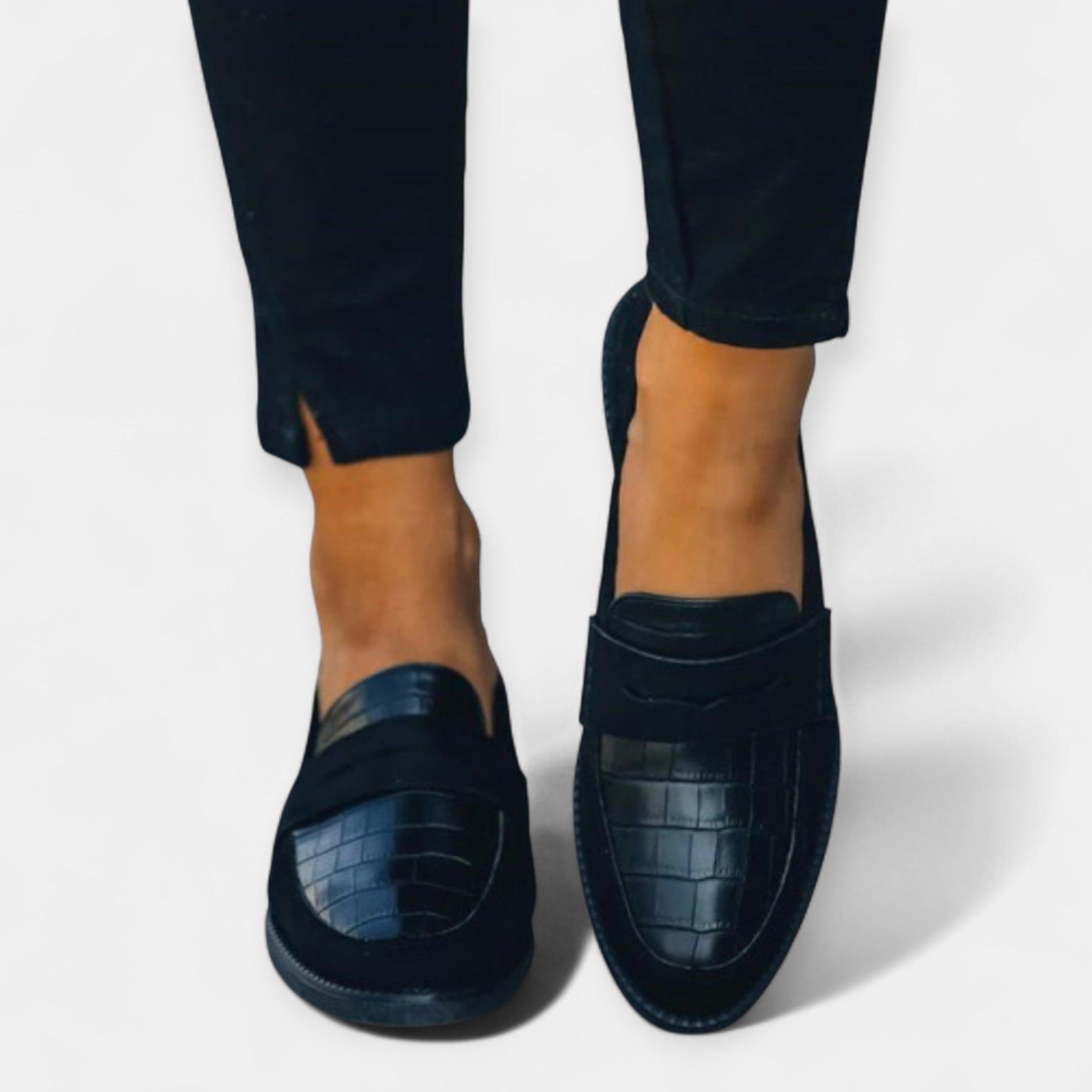 Maren™ | Krokoprægede Loafers
