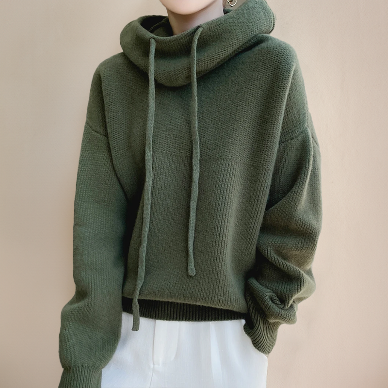 Amina | Luxe Merino Uld Hoodie Elegance