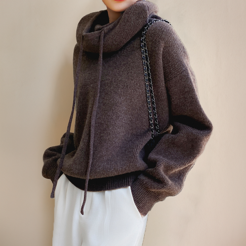 Amina | Luxe Merino Uld Hoodie Elegance