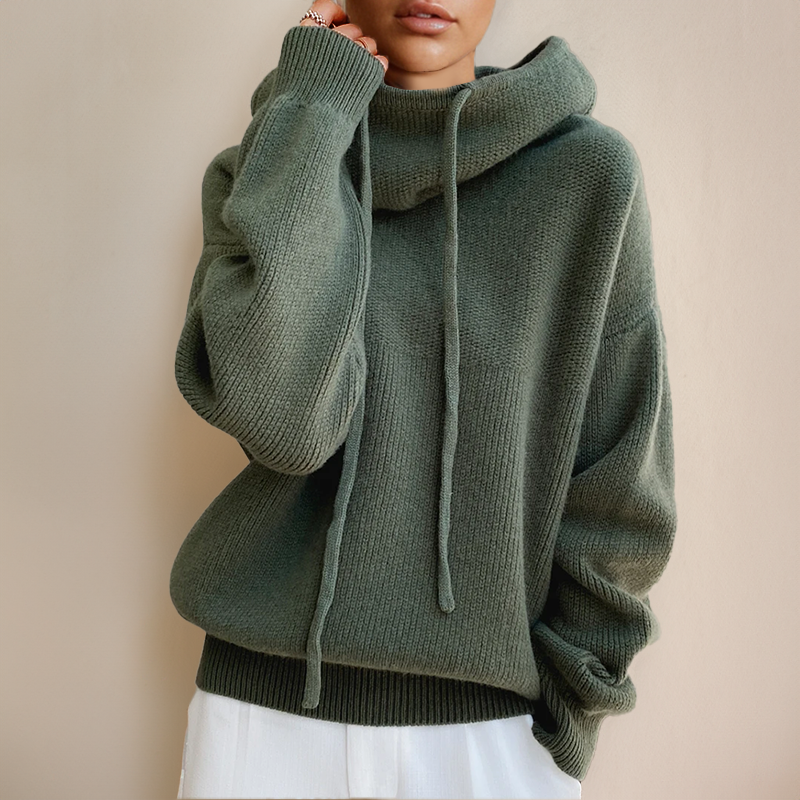 Amina | Luxe Merino Uld Hoodie Elegance