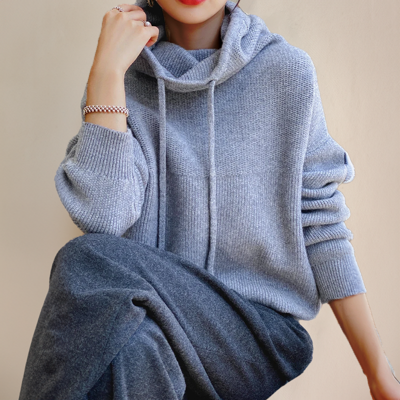 Amina | Luxe Merino Uld Hoodie Elegance