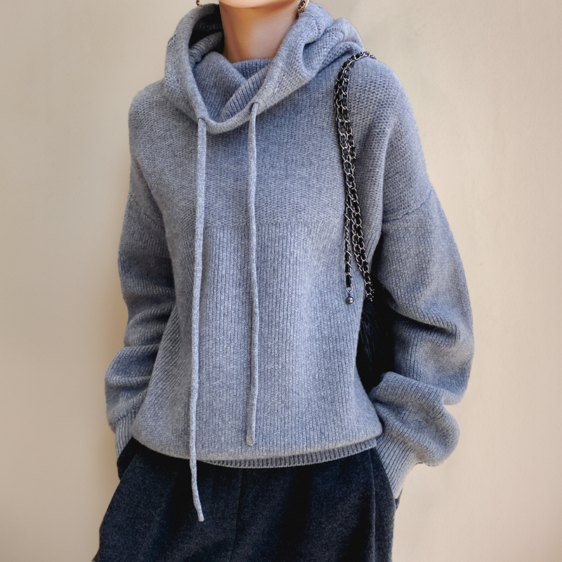 Amina | Luxe Merino Uld Hoodie Elegance